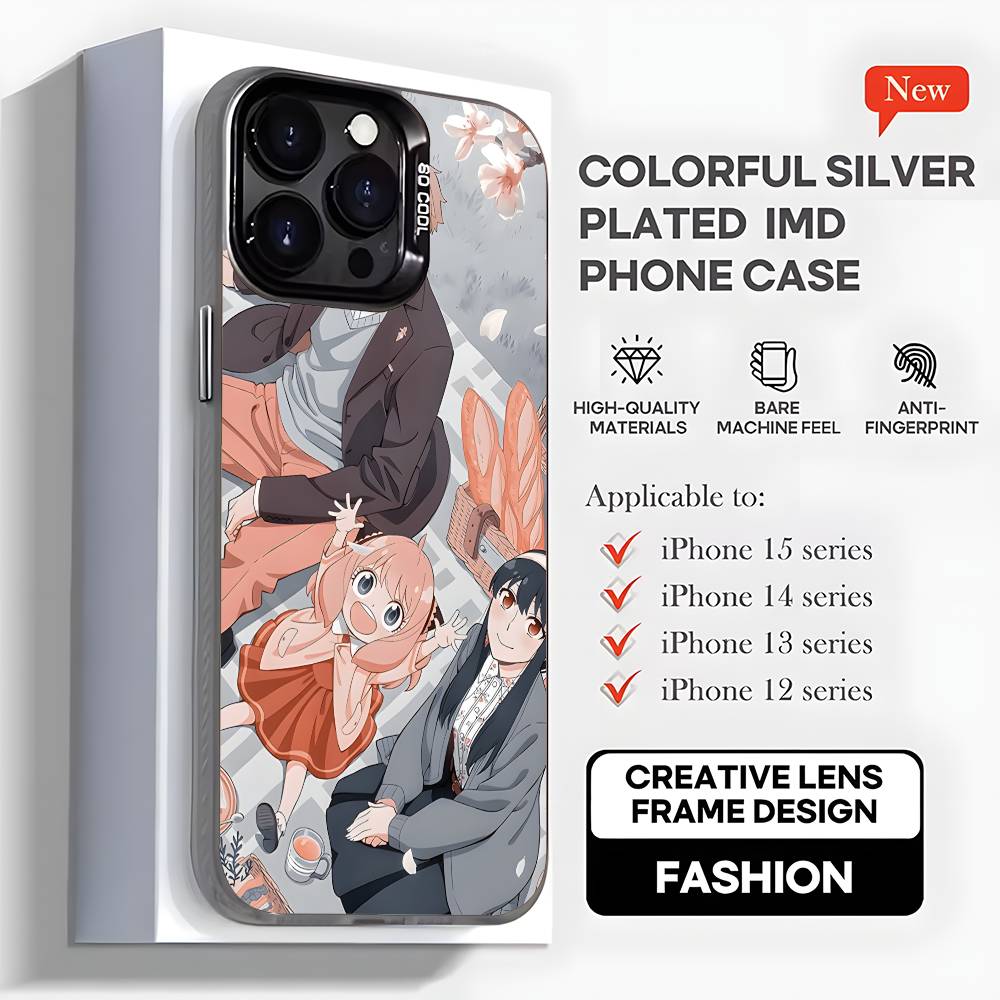 

Cute A-Anya Cartoon Phone Case For iPhone 16,15,14,13,12,11,Mini,Pro,MAX,plus,Black Matte Shockproof Cover iPhone16se4