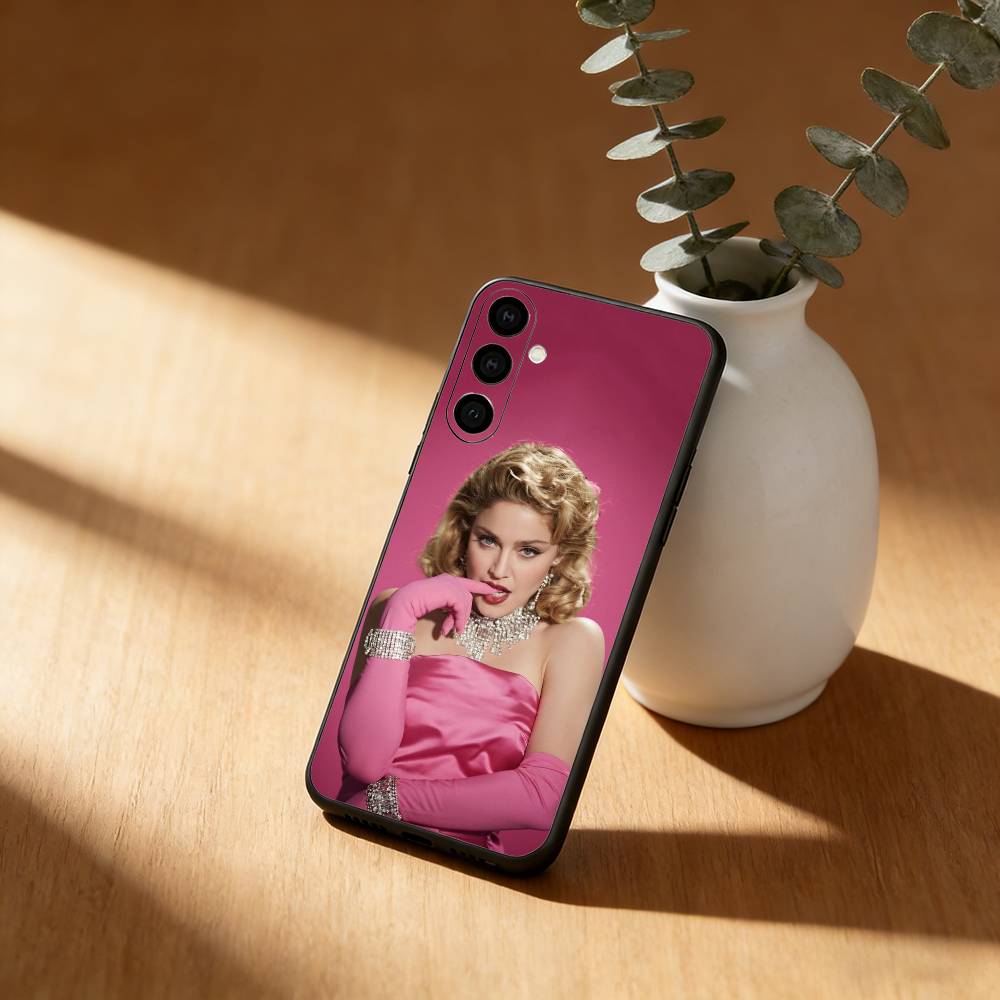 Queen of Pop M-Madonna Phone Case For Samsung GalaxyA13,21s,22,31,32,52,53,71,72,73,Soft Black Cover