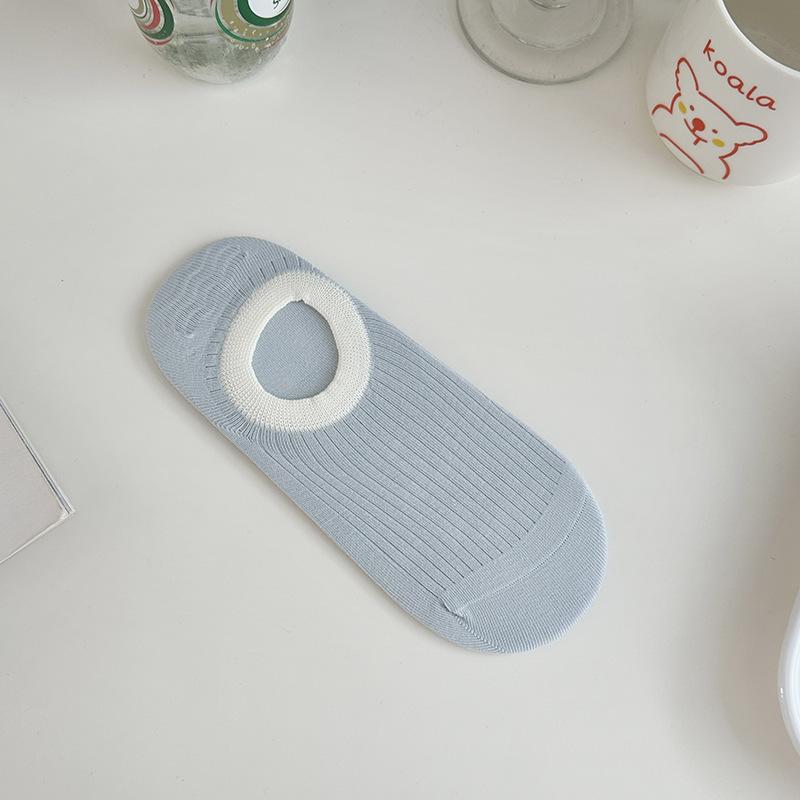 

Ice Cream Boat Socks ~ Sweet And Cute Heel Socks Simple Candy Color Breathable Sweat-Absorbing Invisible Socks One size