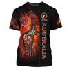 Full Print Australia Aboriginal Symbol Indigenous T Shirt For Men Summer Short Sleeve Plus Size Australian T Shirt Tops