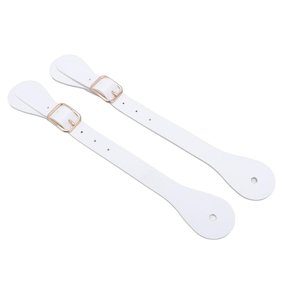 Pair of Synthetic Leather Spur Straps Adjustable Length 22cm Long Western Cowboy Spur Holder for