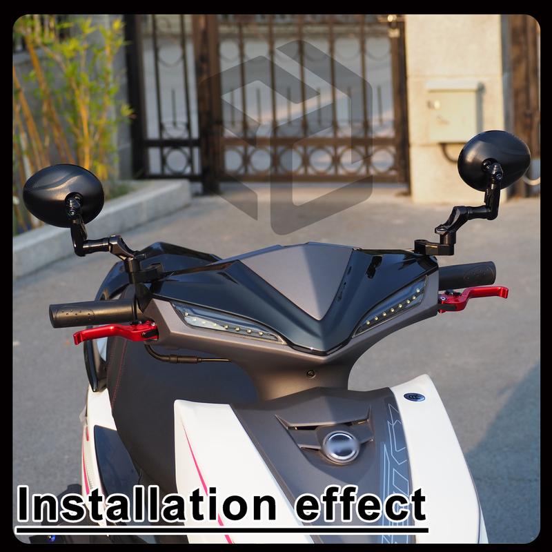 8mm /10mm Universal Motorcycle Mirror Base Motorcycle Mirror Mount Adapter Kit Aluminum Alloy Material CNC Technology Anodizing