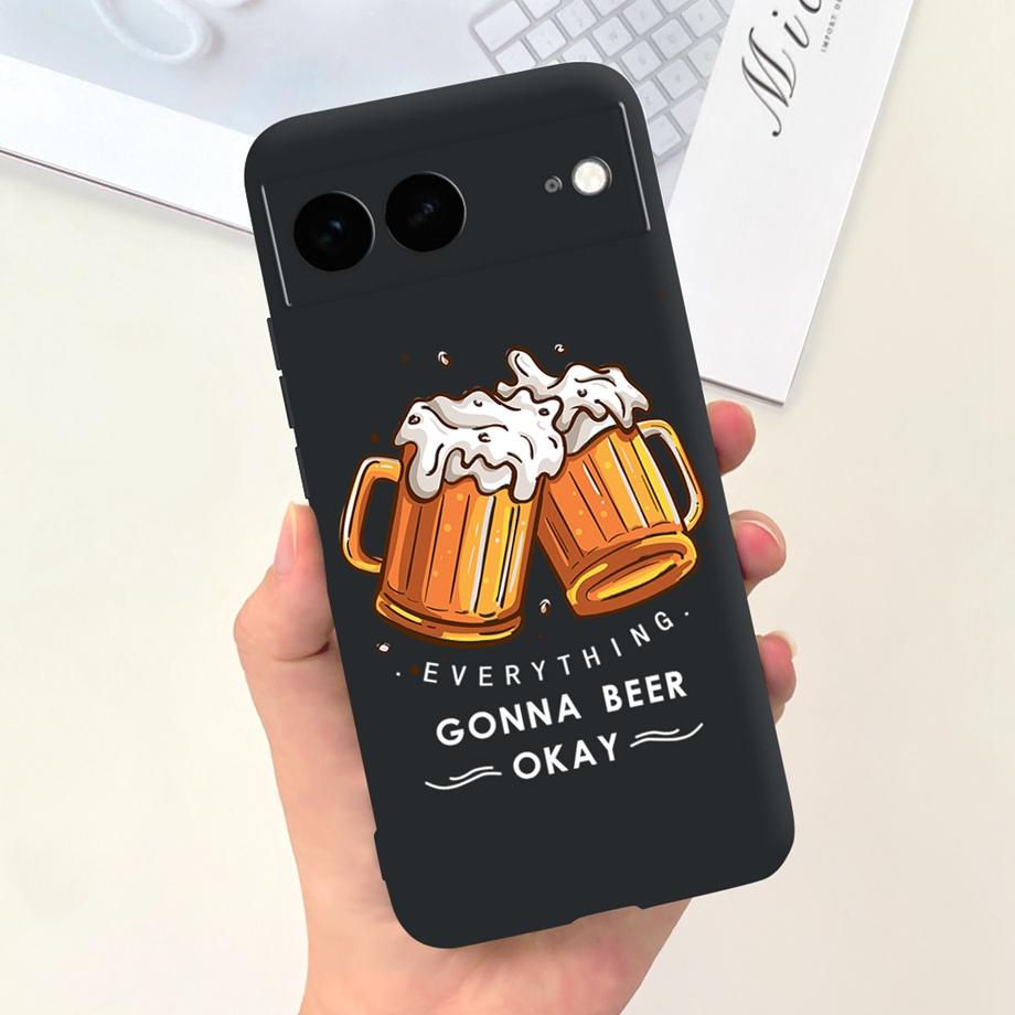 Für Google Pixel 7 Pro Hülle Weiche Silikon Handyhülle Für Pixel7 Google 7Pro Stoßfänger Niedliche Mode Cartoon Hülle Katze Mond Nacht Tasche