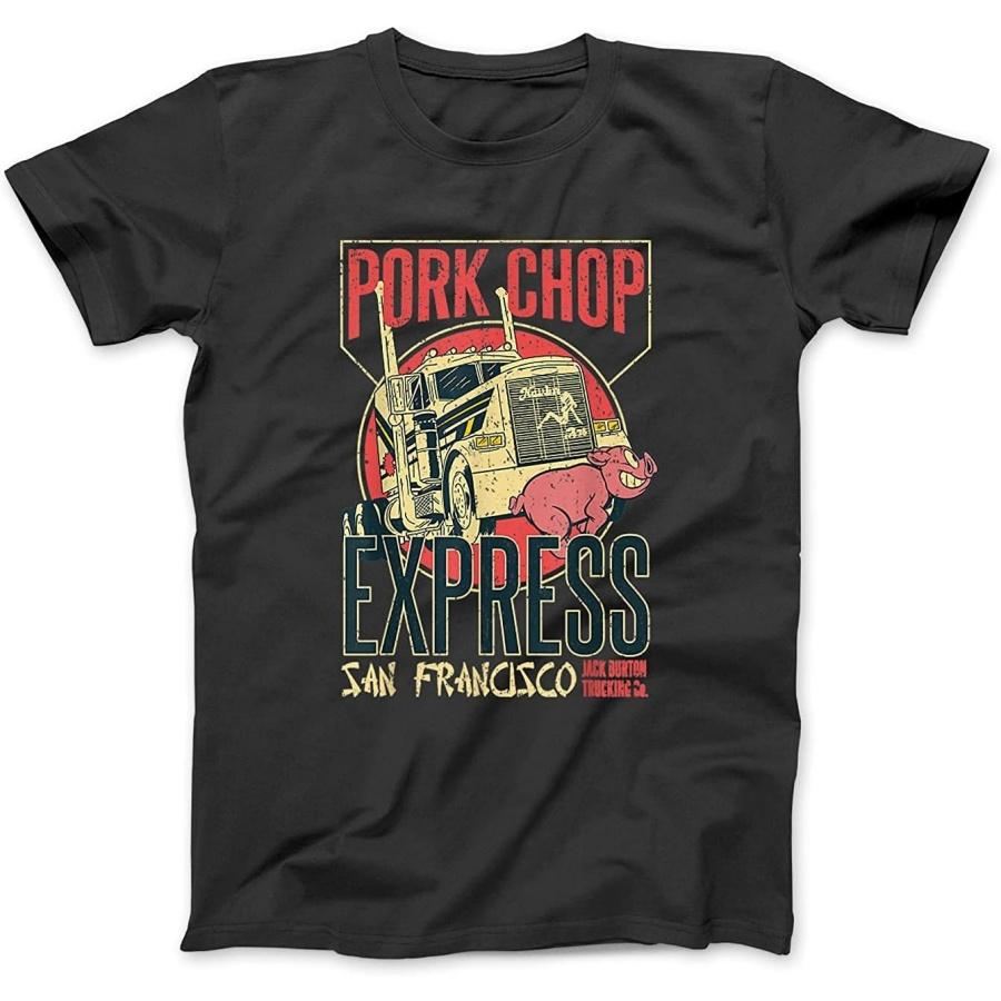 Vintage Pork Chop Express Jack Burton Trading T-Shirt Sweatshirt Hoodie Tanktop for Men Women Kids Black S