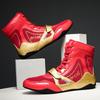 Ringerschuhe Professionelle Boxschuhe Herren Sanda Schuhe High Top Kampf Taekwondo Wushu Training Muay Thai Wettkampf Kampfschuhe