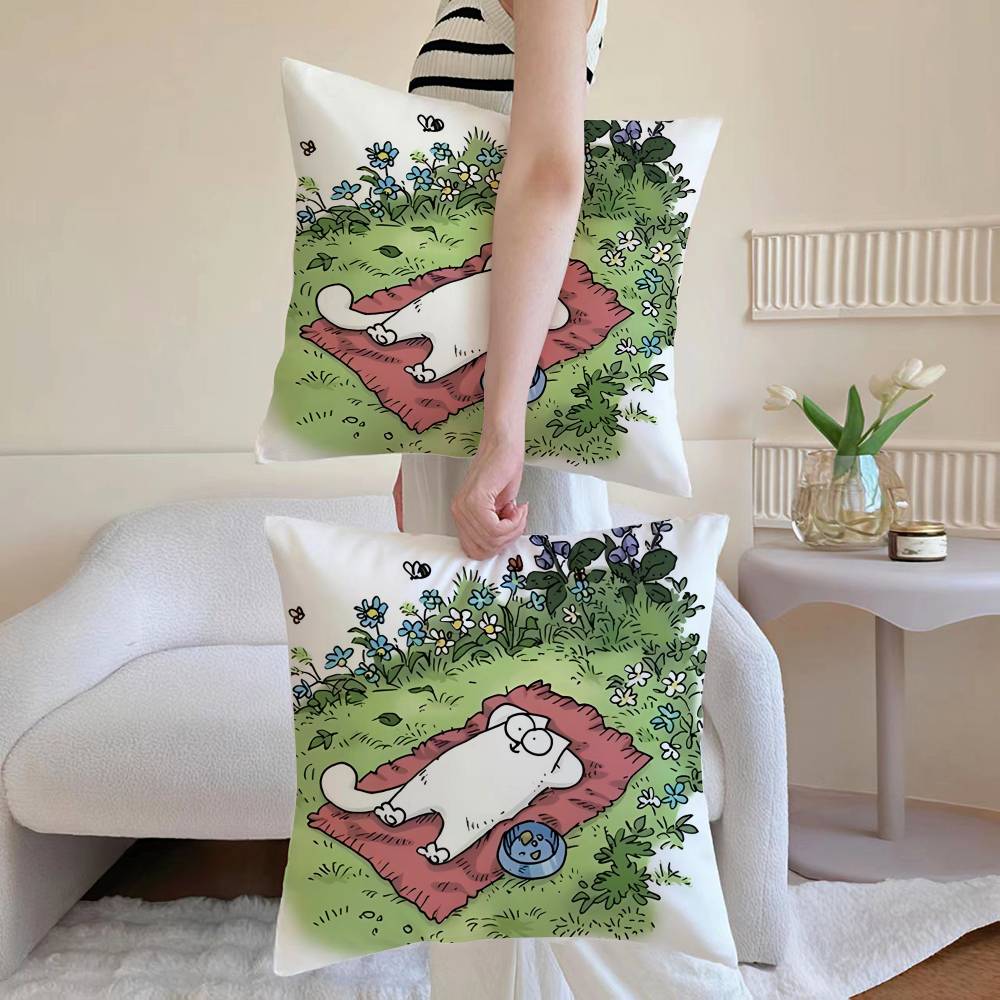 Kawaii S-Simons Cat B Cushion Cover Pillow Case Sofa And Living Room Decorative Cushion Covers Dust-Proof And Mite-Proof