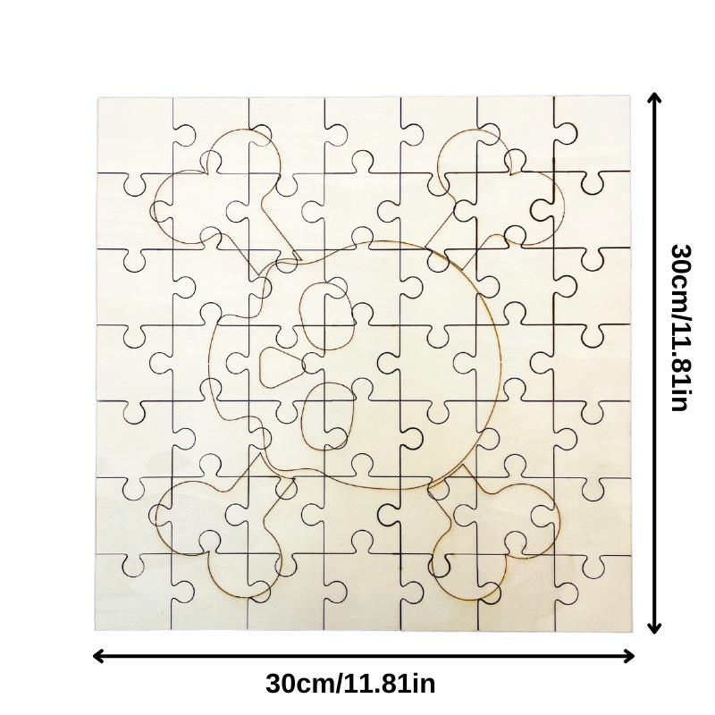 Eco-Friendly Children's Poplar Wood DIY Puzzle Toy - Educational & Decorative Pattern
