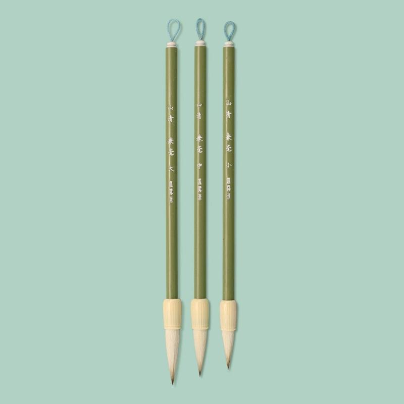 3x/Set Japanese Sumi Drawing Brushes Chinese Calligraphy Brush Set 3 Size Maobi Painting Writing Brushes for Students