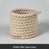 White Polyester Cotton Three-Strand Round Shoelaces - Versatile for Casual or Board Shoes (Pair)