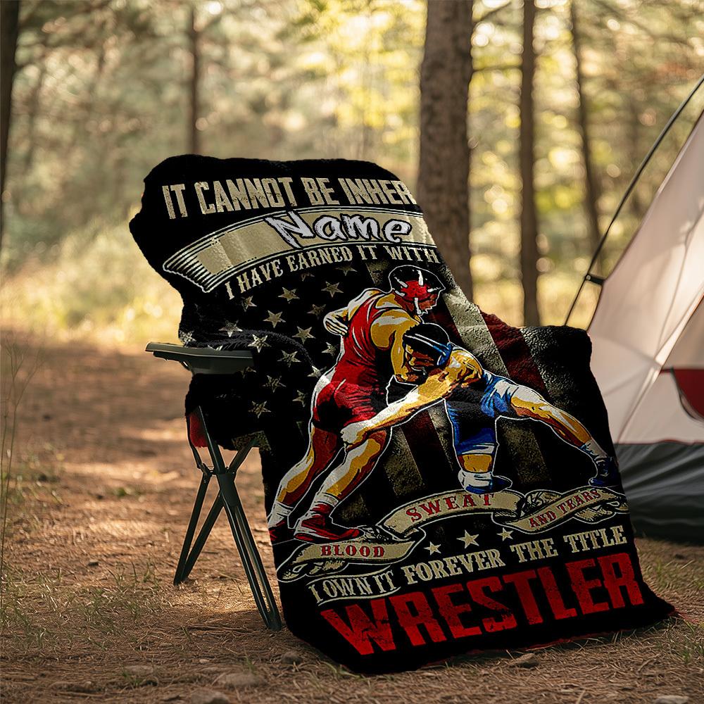 Wrestler Customize Your Name Outdoor Blanket Comfortable Soft Lightweight Perfect For Travel Camping Picnics Sofa Office Bed Living Room Ideal Gift