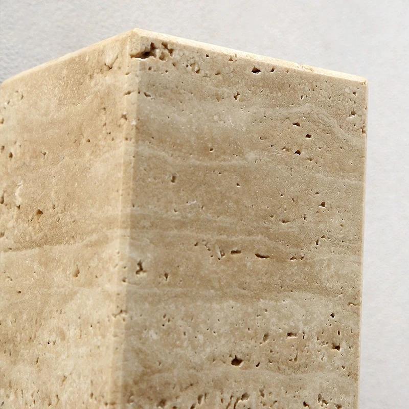 Yellow Travertine Japanese-style Wabi-sabi Style Bedroom Bedside Wall Lamp Living Villa Courtyard Balcony Background Chandelier