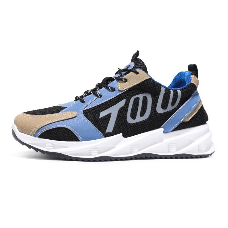 

Мужская новая обувь на все четыре сезона, корейская версия, тренд, универсальная обувь для пап, мужская модная обувь на платформе, повседневная спортивная обувь, трендовая обувь для внешней торговли 39 синий