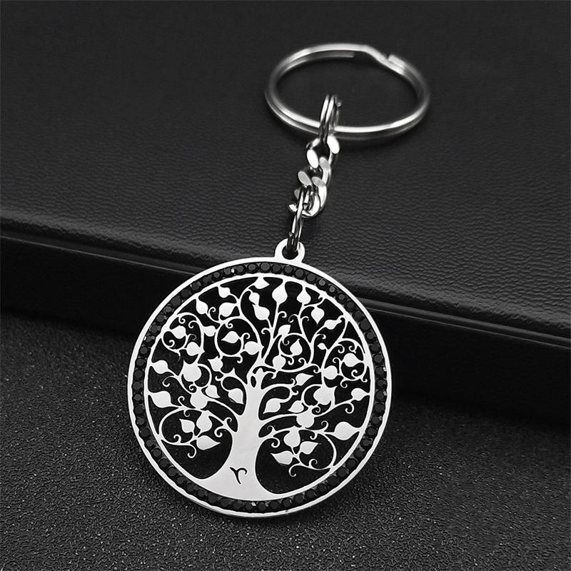 Fashion Tree of Life Stainless Steel Earrings Silver Color Women Dangle Earring Amulet Life Tree Jewelry Party Gift E545S01