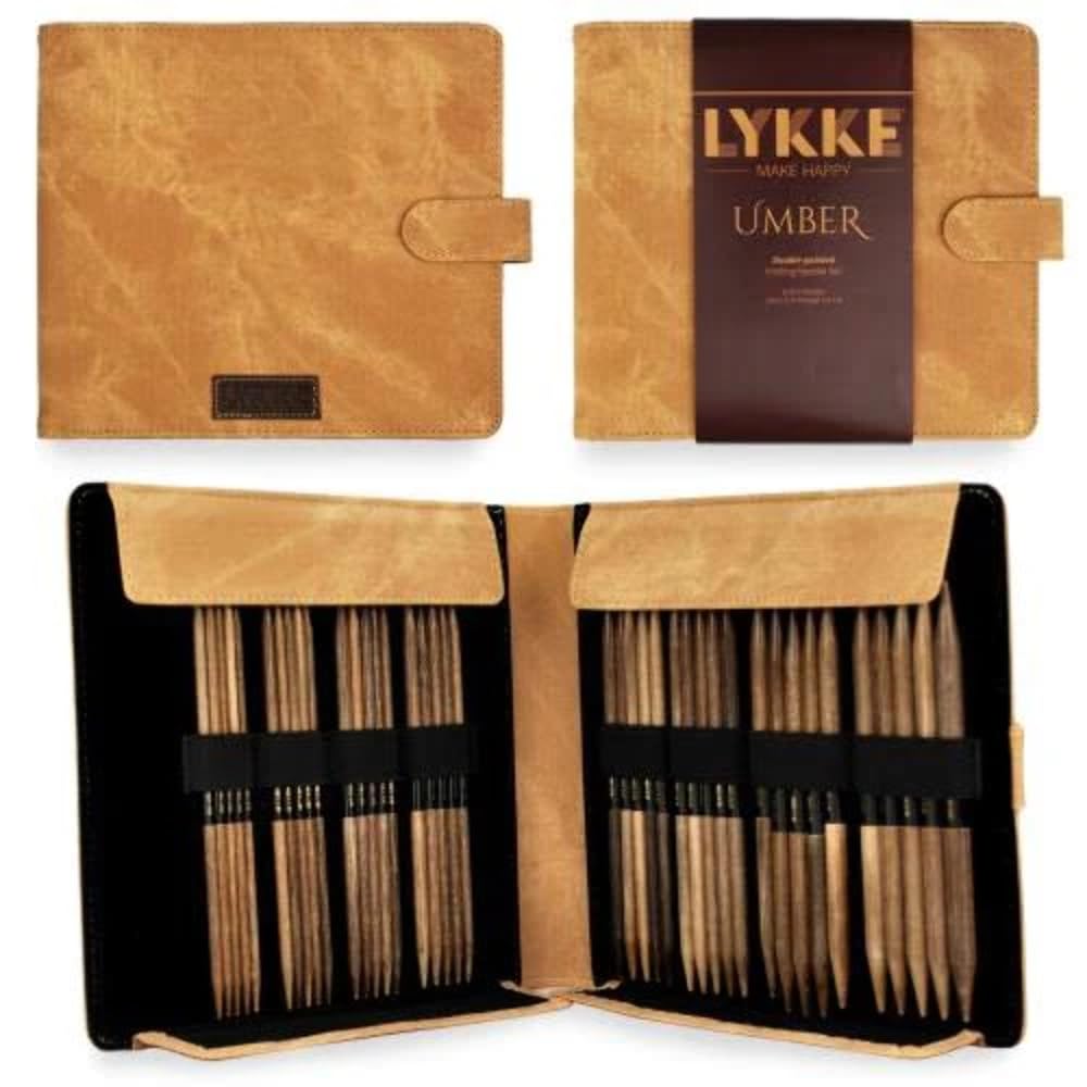 

Lykke Double Pointed Needles Gift Sets (Large US 6-13 Set in Umber Denim Pouch)