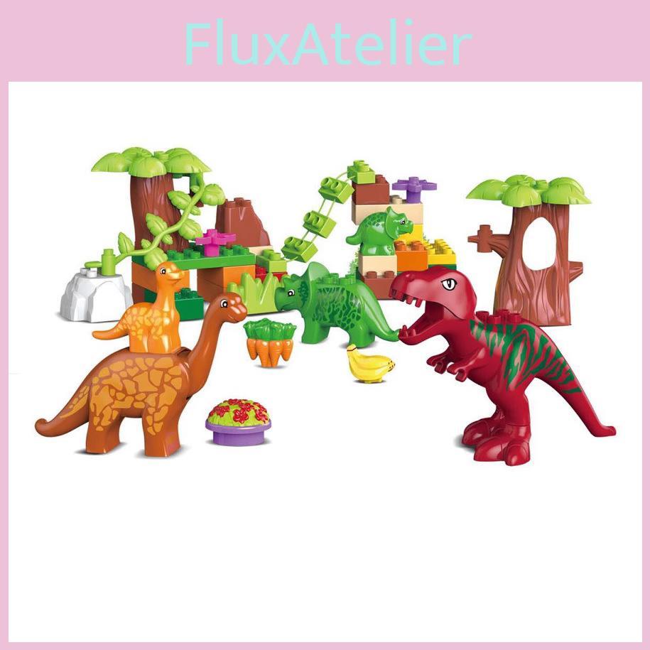 40pcs Dinosaur Paradise Themed Assembly Building Blocks Set Children Puzzle Toys For Creative Kids