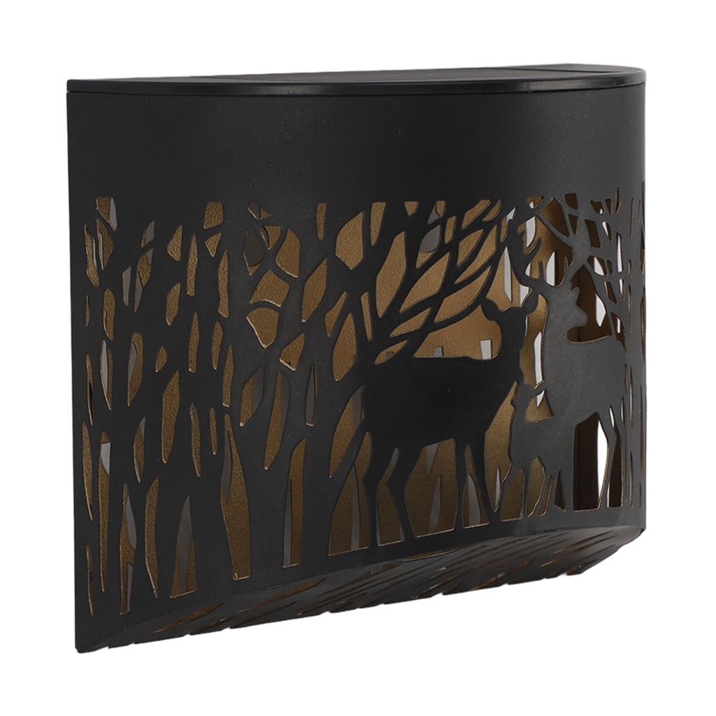 Outdoor Wall Light Solar Powered Wall Mounted Plastic and Iron LED Front Door Light for Patio Porch