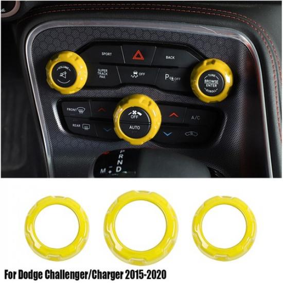 3X Air Conditioner Button Panel Trim for Dodge Challenger/Charger Chrysler 300