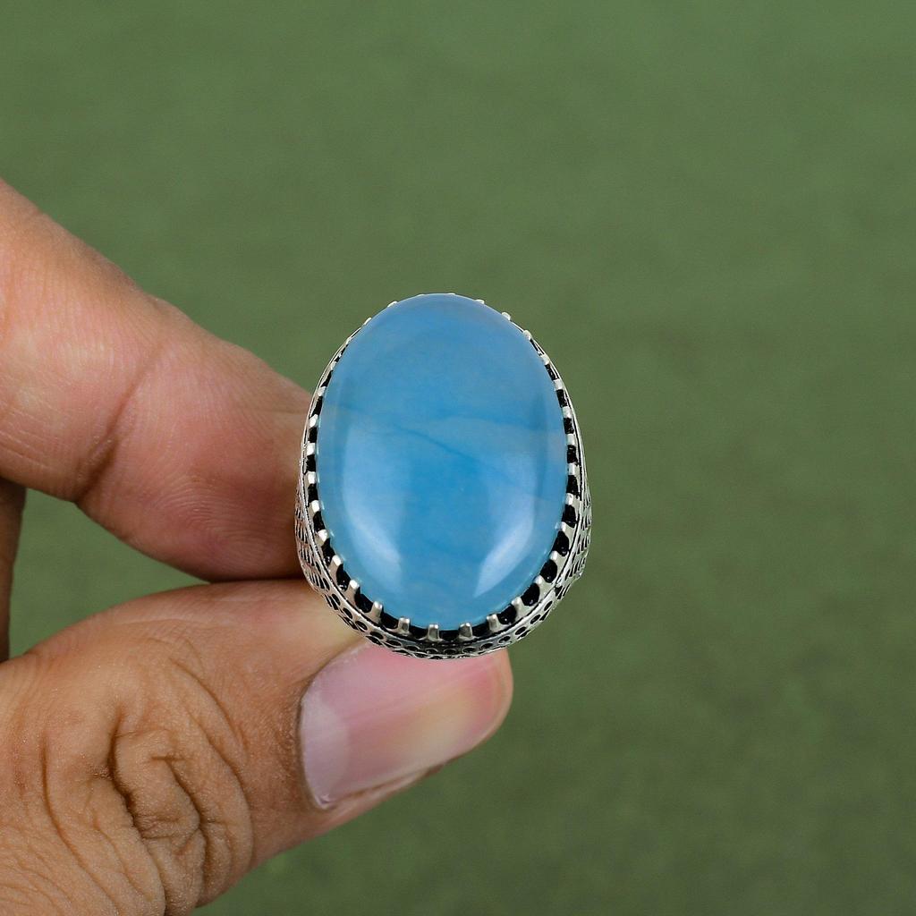 Aquamarine Ring 925 Sterling Silver Ring Handmade Ring Aquamarine Gemstone Jewelry Latest Design Ring Anniverary Gift Available In Ring Size