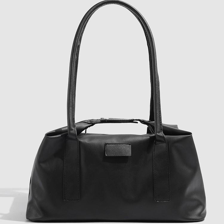 Handbag Large Capacity Soft Leather Texture Commuting Tote Bag Short Trip Lightweight Shoulder Laptop Bag Luggage Bag Trendy