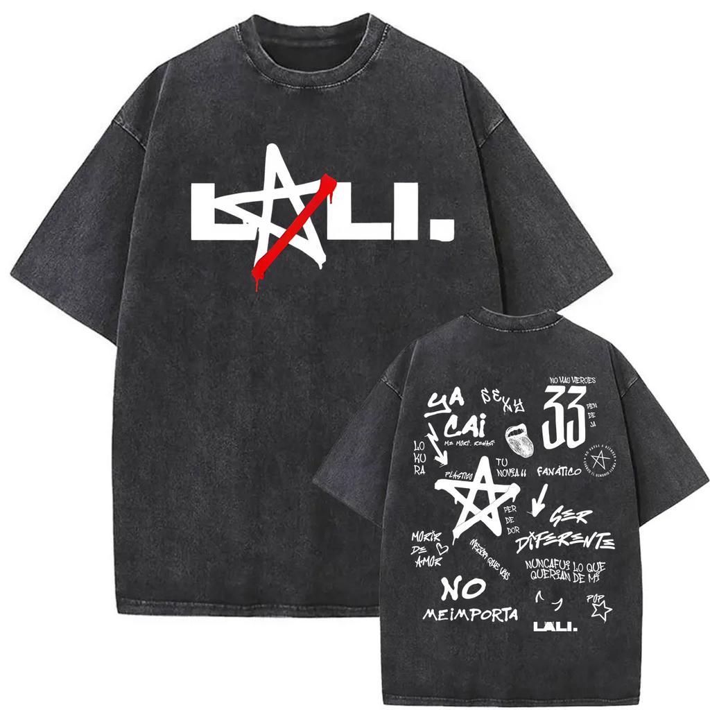 Singer Lali Esposito LA QUE LE GANA AL TIEMPO  Tour Tshirts Unisex Women Summer Hip Hop Vintage T Shirt Cotton Washed T Shirts