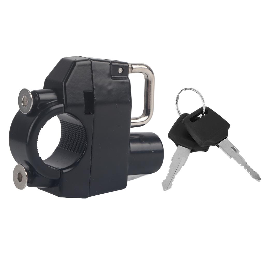 Universal Motorcycle 22mm 0.9in Handlebars Helmet Lock Set Padlock Accessories