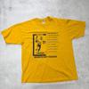 Vintage tričko Pánské XL Žluté Grafický potisk 90. léta Vysokoškolský sport