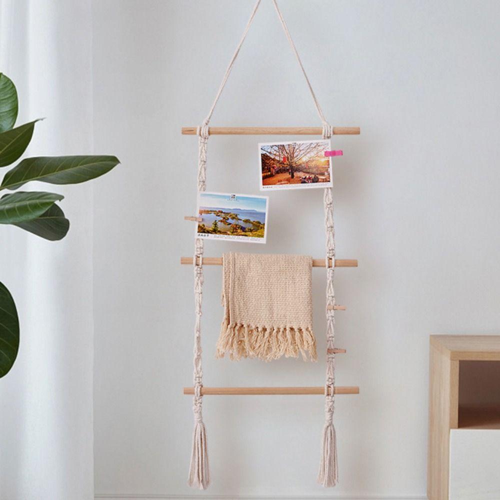 Handmade Decorative Shelf Wall Mounted Storage Rack Wall Art Wall Hanging Pendant Gift