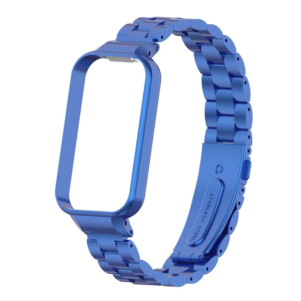 Strap for Xiaomi Mi Band 8 Active Bracelet for Redmi Smart Band 2 Stainless Steel Metal Watchband Mi Band 8 Active