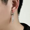 Simple Alloy Long Wing Stud Temperament Feather Earrings Silver Wings Shape Elf Ear Cuff Earrings Jewelry Accessories Gifts