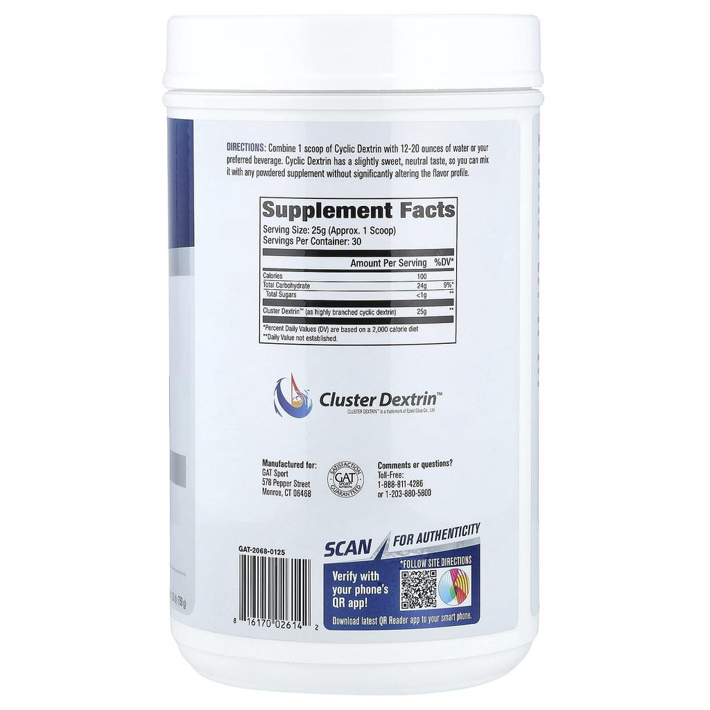GAT, Sport, Essential, Cyclic Dextrin, Unflavored, 750g (1.65lb)