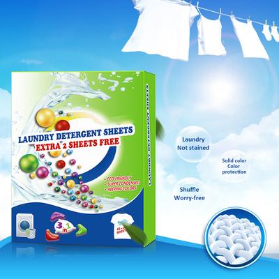 Nano Concentrated Laundry Tablets Portable Laundry Paper Deep Cleaning Laundry Tablets