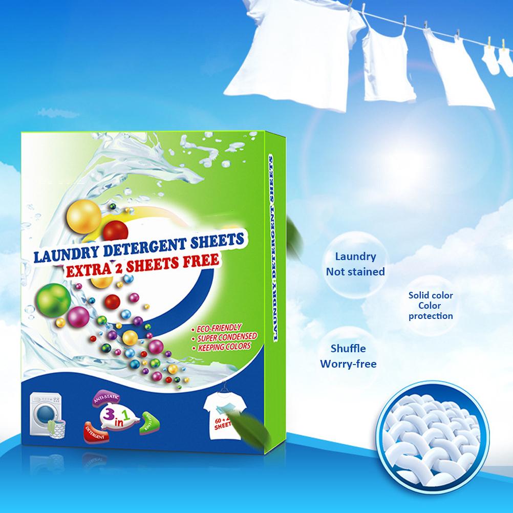 Nano Concentrated Laundry Tablets Portable Laundry Paper Deep Cleaning Laundry Tablets