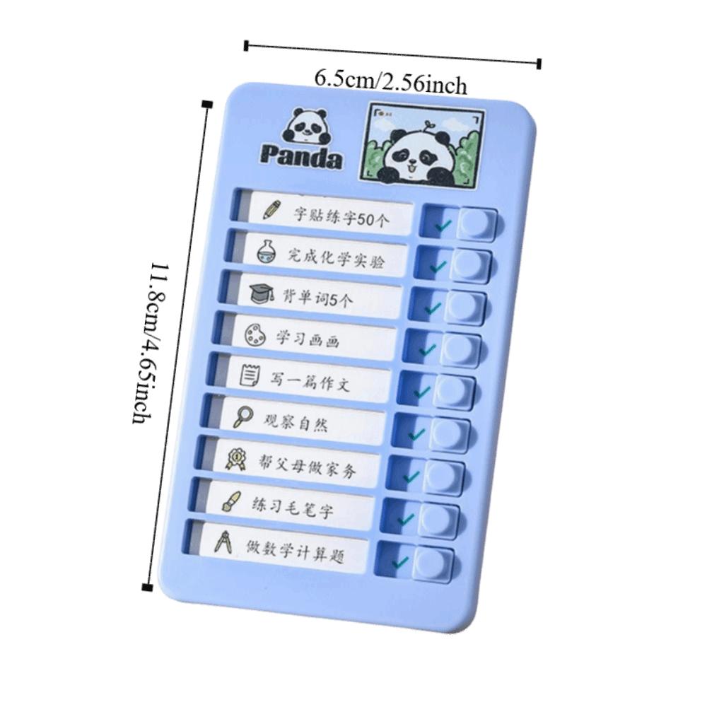 Panda Good Habit Punch Card Capybara Self-discipline Punch Card  To Do List
