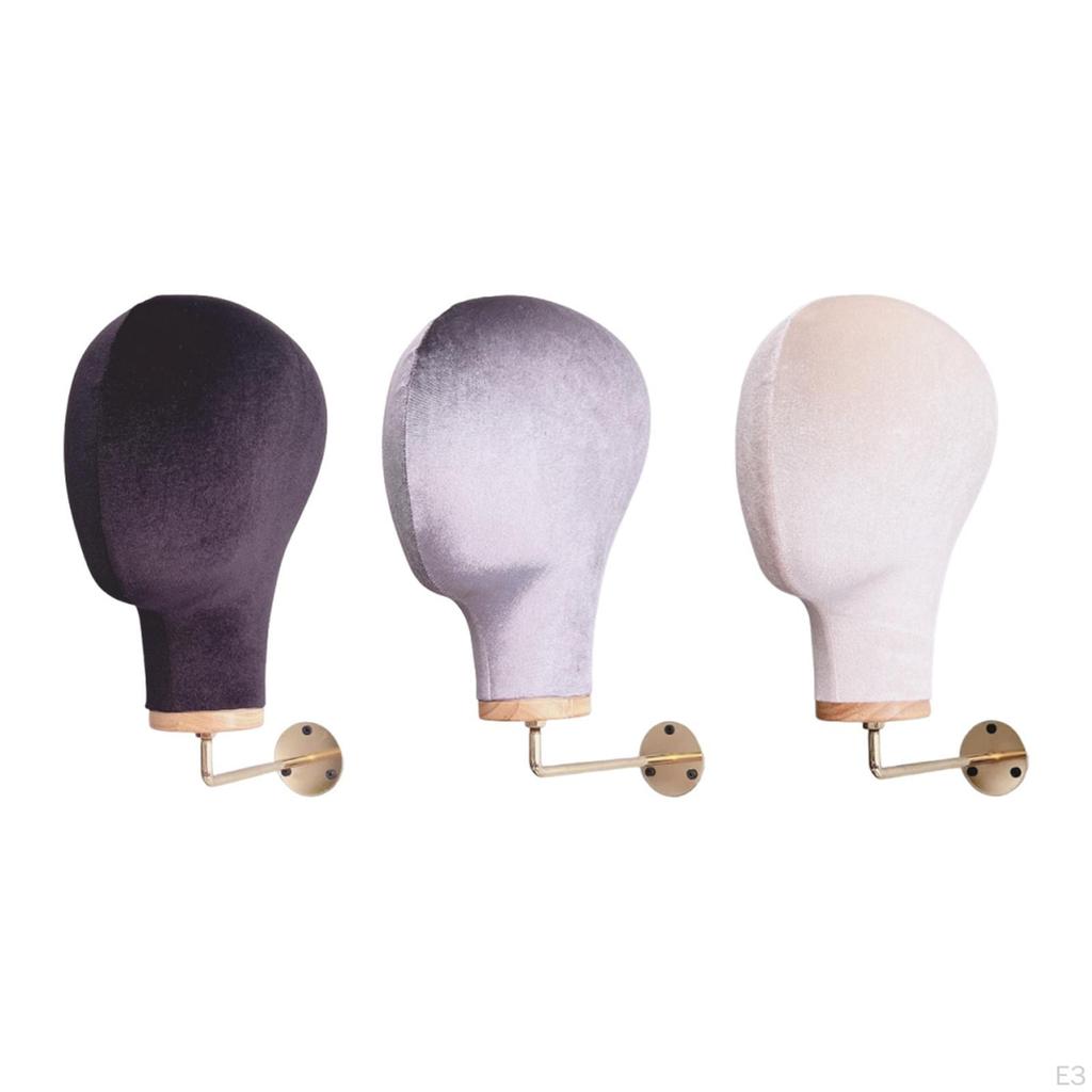 Mounted Velvet Mannequin Head for Hats And 11inch Height Business Use
