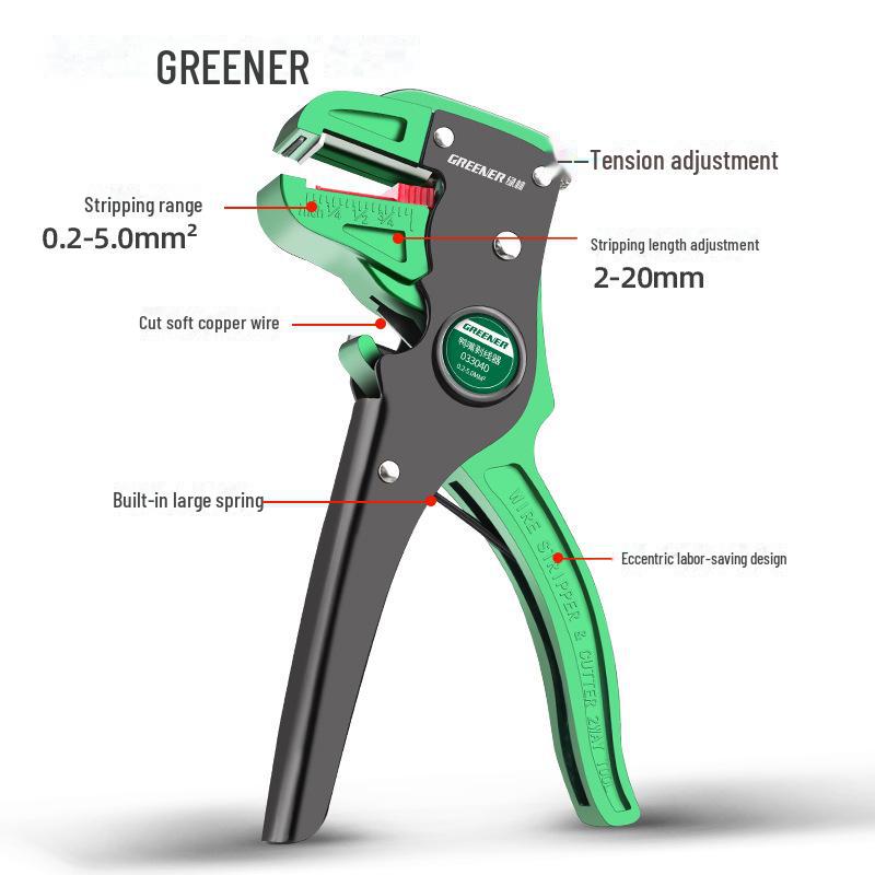 Green Forest Multi-Function Electrician Wire Stripping Pliers