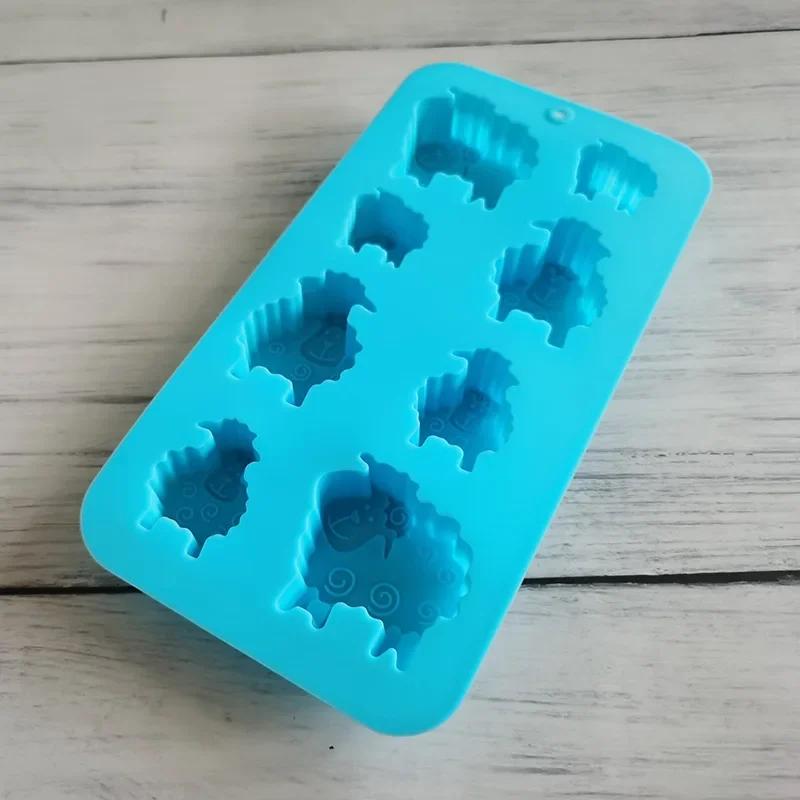 8 Holes EID Mubarak Ramadan Animal Sheep Chocolate Mold Silicone Mold Candy Biscuit Jelly Pudding Ice Cube Pastry Baking Tools