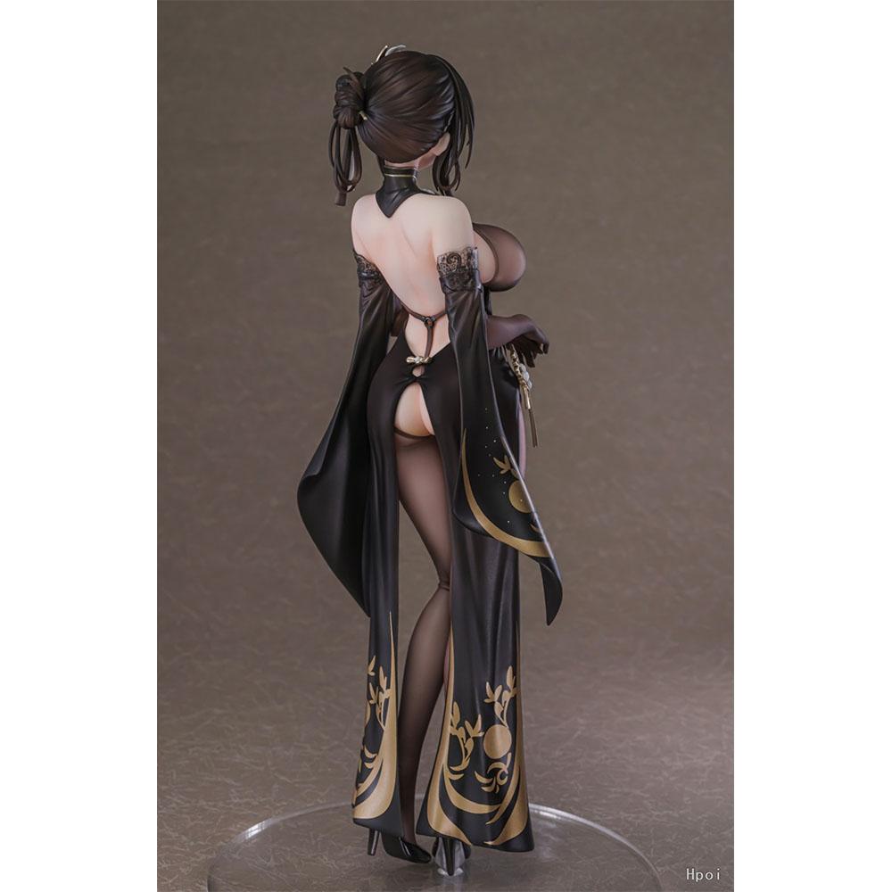 28CM ROC Chen Hai Figure Anime Game Azur Lane China Cheongsam Sexy Cute Desktop Golf Model Toy Gift Collection Ornaments PVC