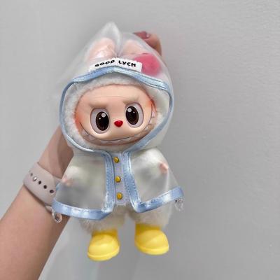 Imperméable Vêtements de Bébé 17cm Assis Fête Vêtements de Bébé Vêtements de Poupée Labu Vinyle