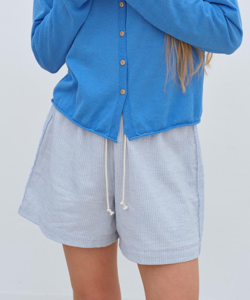 BENSIMON Stripe Cotton Shorts - Airy Blue