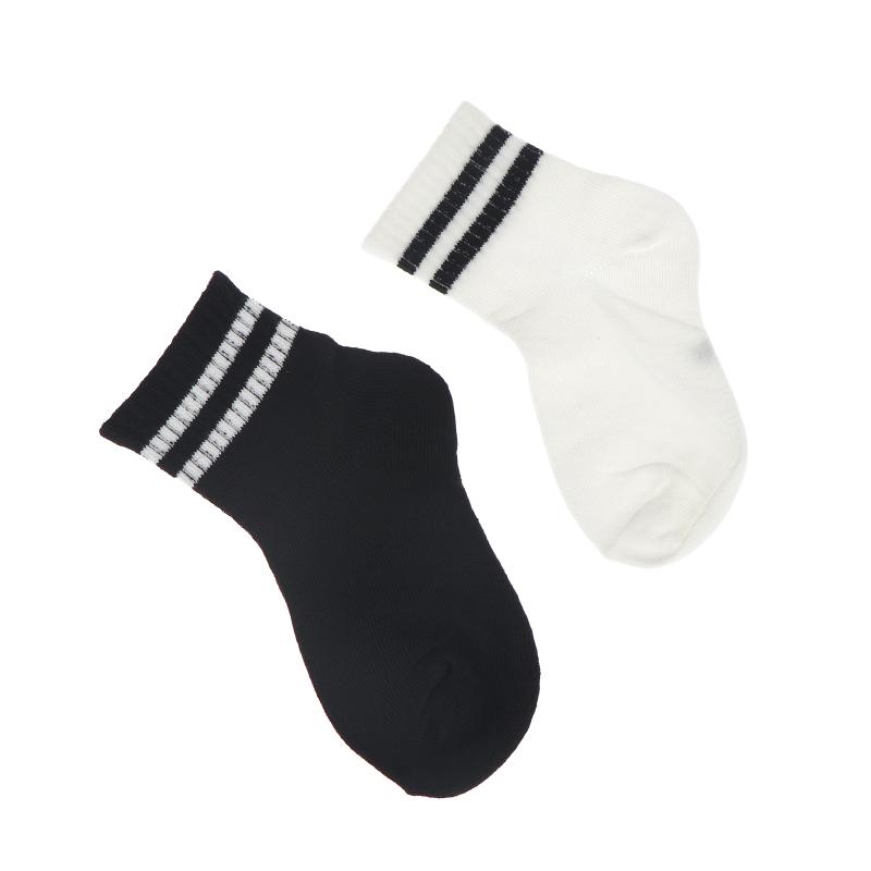 5 Pairs Student Sports Socks Cotton Soft Long Tube Socks Absorbing Sweat Girls Boys Baby Black White Tube Socks 1-13 Years