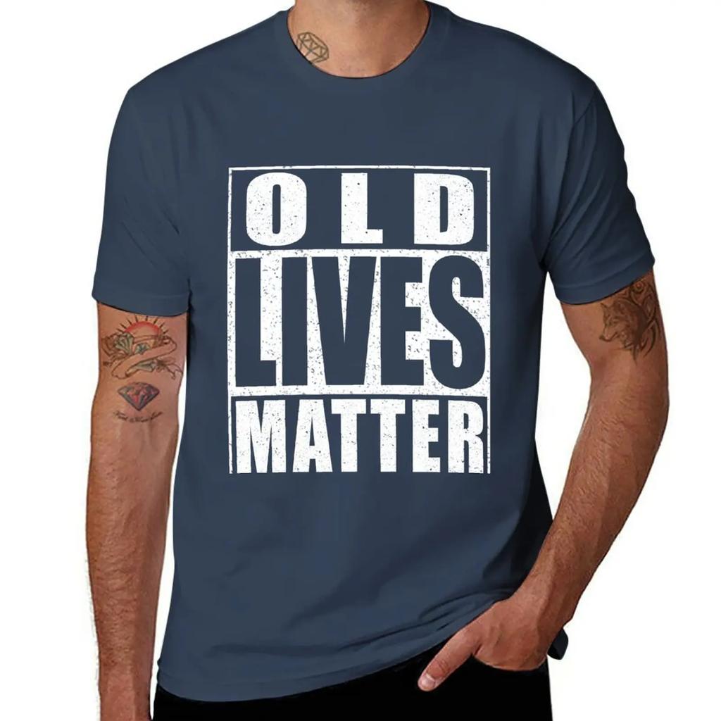 Old Lives Matter T-Shirt tops quick drying boys whites anime clothes t shirts casual stylish