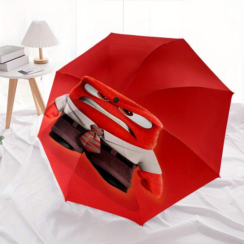 

Inside Out 2 Fashion Umbrella, Automatic Opening and Closing Cartoon Design, Iron Ribs and Handle, 8 Ribs, Suitable for All Occasions and Tr