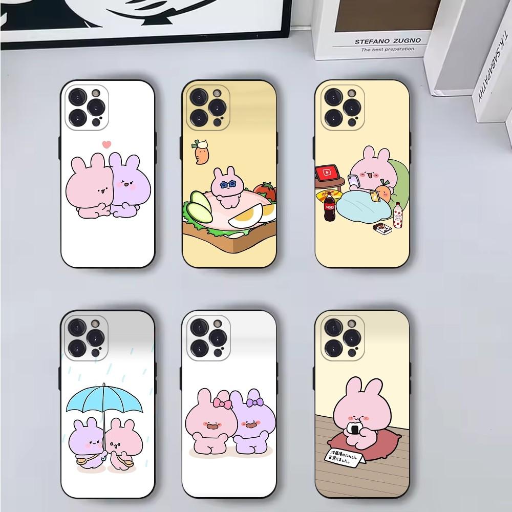 Cartoon A-Asamimichan Phone Case For iPhone 16,15,14,13,12,11,Pro,X,XS,Max,XR,Plus,Mini Soft Black Cover
