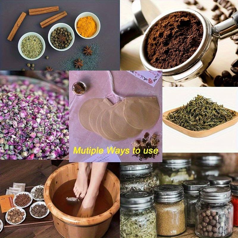 100Pcs/Lot Disposable Round Tea Bags with String Empty Filter Paper Teabags with String for Herb Tea Fabric Spice Teabags