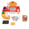 Cash Register Toy for Kids with Checkout Scanner Play Food Set Play Calculator Credit Card Rder Voice Broadcast Pretend Cash Register