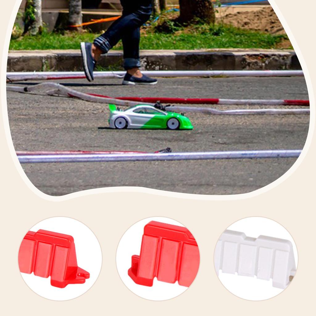 Modular RC Crash Resistant Fences Expandable Road Barriers for 1/14 To 1/28 Scale RC Models Accessory Sturdy