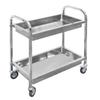 Stainless Steel 2-shelf Deep Mega-M Serving Trolley W-85 Cm D-45 Cm H-90 Cm N