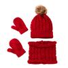 Kleinkind Baby Strickmütze Schal Winter Warm Mütze Handschuhe Mit Schlauchschal