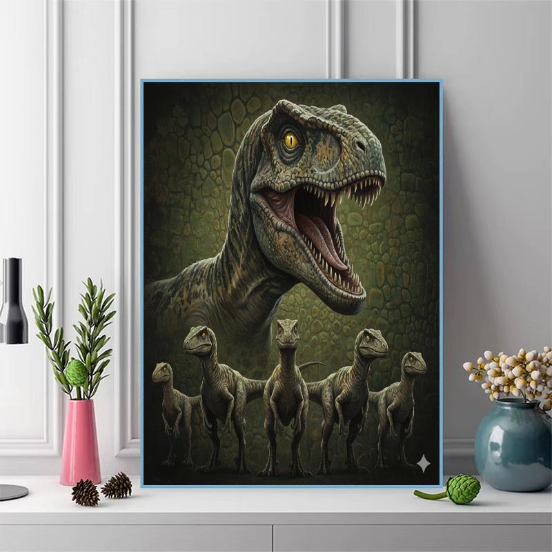 T-Rex 100% Round Full Drill 5D DIY Diamond Painting Embroidery Cross Stitch Rhinestone Décor