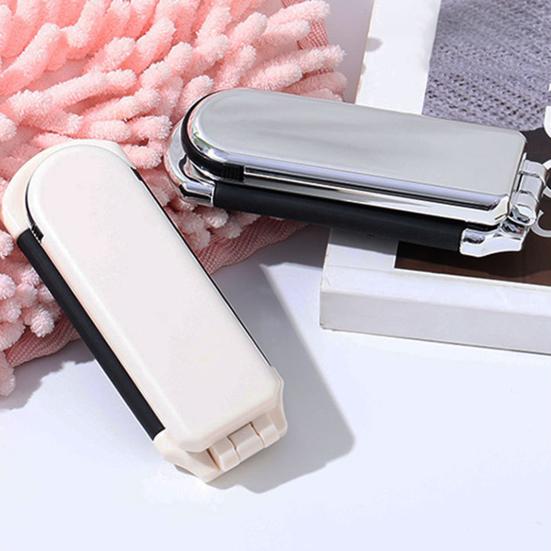 Portable Folding Hair Brush with Mirror Soft Bristles Scalp Massage Portable Anti-static Air Cushion Comb Men Women Hair Styling Detangling Tools